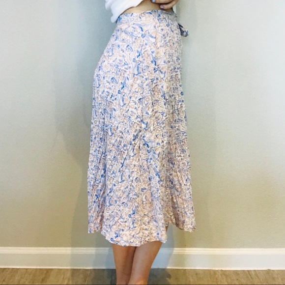 Free People hi low floral midi wrap skirt - Picture 6 of 8
